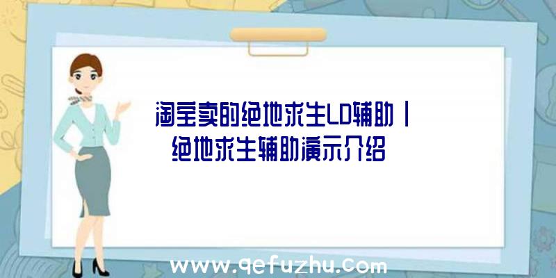 「淘宝卖的绝地求生LD辅助」|绝地求生辅助演示介绍